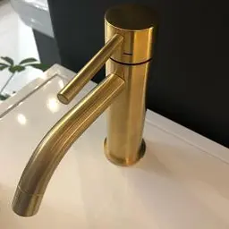Змішувач для раковини Paffoni Light без донного клапана honey gold brushed LIG071HGSP, Золотий - мініатюра 4