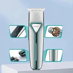 Машинка для стрижки VGR V-008 акумуляторна USB ∙ Тример для волосся, бороди та вусів з LED-дисплеєм і знімними насадками - мініатюра 3