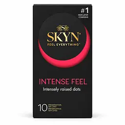 Презервативи SKYN Intense Feel 10 шт — безлатексні з точковою текстурою, максимум відчуттів