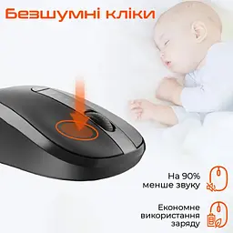 Мишка Meetion BTM185 Bluetooth/Wireless Black (MT-BTM185-A) - мініатюра 2