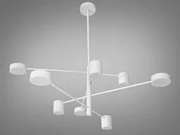 Люстра LED Diasha D302-8WH 40W, 4100K, біла, 8 ламп, для коридору, вітальні, спальні, світлодіодна, IP20, 95 см - мініатюра 2