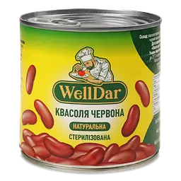 Квасоля червона WellDar натуральна стерилізована 410 г (915782)