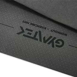 Килимок (мат) для фітнесу та йоги Gymtek Premium TPE 0,5см чорний - мініатюра 15
