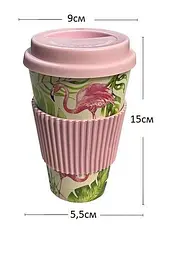 Склянка to go Becher Flamingo з бамбукового волокна 9х15см/350 мл - мініатюра 2