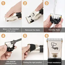 Машинка для стрижки тварин Pet Grooming Hair Clipper, акумуляторна, набір для грумінгу - мініатюра 6