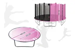 Батут із внутрішньою сіткою THUNDER OUTSIDE PRO 16FT 488 см Black/Pink - мініатюра 2