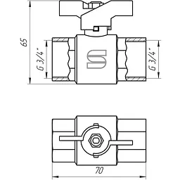 Кран кульовий прямий Selba 3/4″ ВВ КБ SL1507 - мініатюра 3