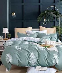 Комплект постільної білизни Ecotton двоспальний 180х215 см Папороть зелена (22261)