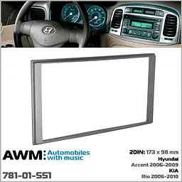Перехідна рамка Hyundai Accent, KIA Rio AWM 781-01-551 - мініатюра 4