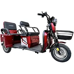 Електроскутер Триколісний Crosser TR-5 Tranzit (1200W, 72V,24Ah) Червоний
