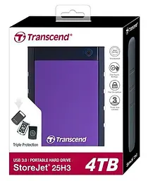 Зовнішній жорсткий диск Transcend StoreJet 25H3 4TB Purple (TS4TSJ25H3P) [68582] - мініатюра 4