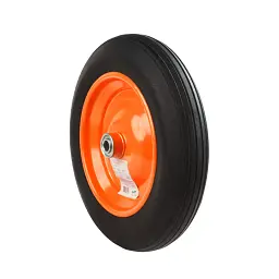 Колесо для тачки Flora безкамерне гумове 14" (3.50-8) 330x60 мм вісь Ø16 мм довжина 90 мм (5058614) - мініатюра 2