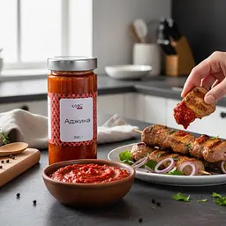 Аджика Домашня крафтова з яблуками (390 г)
- мініатюра 4