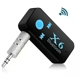 Bluetooth-адаптер ресивер AUX X6 з мікрофоном та TF-картою для автомобіля та аудіосистем