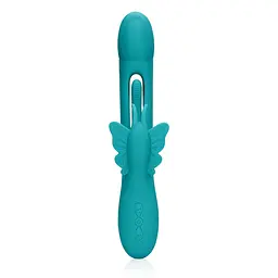 Вібратор Loveline Flapping G-Spot Butterfly 25.7 см бірюзовий - мініатюра 4