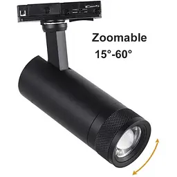 Світильник трековий однофазний Kloodi KD-Focus 10W 3K BK - мініатюра 2