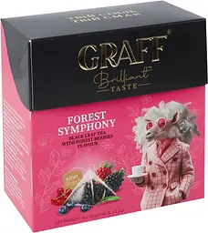 Чай чорний Graff Forest symphony у пірамідках з лісовими ягодами 36 г (20 шт. х 1.8 г) 