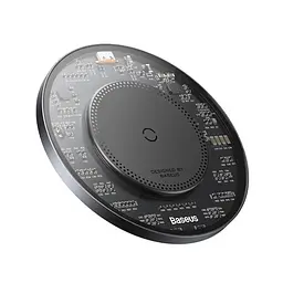 Бездротовий ЗП Baseus Simple 2 Wireless Charger 15W чорний CCJJ050001 - мініатюра 4