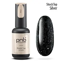Топ PNB UV/LED No Whipe Silver світловідбиваючий 8 мл - мініатюра 2