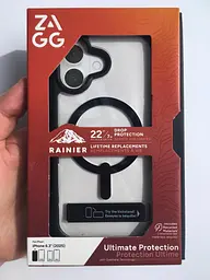 Чохол ZAGG Gear4 Rainier MagSafe KS для iPhone 17 Прозорий протиударний із підставкою Black аналог OtterBox - мініатюра 2