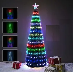 Різдвяна штучна ялинка 150 см із 234 LED підсвіткою - мініатюра 2