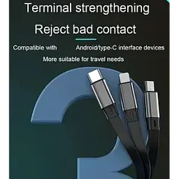 Кабель для зарядки 3 в 1 USB Type-C Micro USB та Lightning адаптер перехідник шнур трійний - мініатюра 3