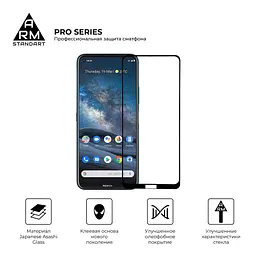 Захисне скло на Nokia 8,3 з олеофобним покриттям, Pro, повне проклеювання, антистатичний і пиловідштовхуючий шар, 9H, самоклеючеся, 2.5D, на весь екран, антистатичний клей, ArmorStandart (ARM57798) - мініатюра 2