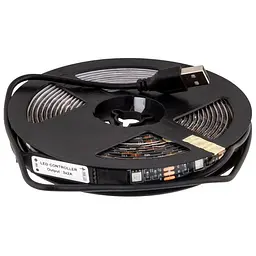 Світлодіодна стрічка Hoco DL30 RGB 4м + пульт (Чорна) - мініатюра 2