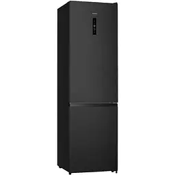 Холодильник Gorenje з нижньою морозильною камерою, 200х60х60см, 2 двері, 238(98)л, А+, NF+, Зона св-ті, Зовн. Дисп, Чорний