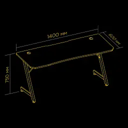 Комп'ютерний ігровий стіл Hator Vast Essential Black [HTD-010] [93481] - мініатюра 8