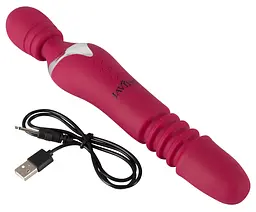 Вібратор Javida Warming Thrusting Vibe, 27 см (рожевий) - мініатюра 4