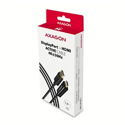 Кабель мультимедійний Axagon HDMI M - DisplayPort M 4K 30Hz чорний 1.8 м (RVD-HI14C2) - мініатюра 7