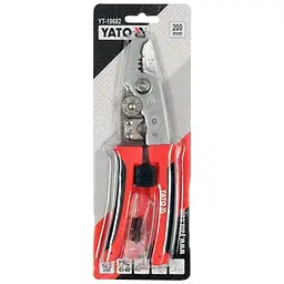 Кліщі для обрізання і знімання ізоляції з провідників YATO Ø≤ 10.5 мм (YT-19682) - мініатюра 3
