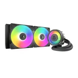 Система рідкого охолодження Arctic Liquid Freezer III Pro 280 A-RGB, чорний, вентилятори 2х140 мм, 400-2500 оборотів/хв.