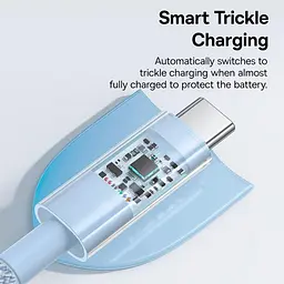 Кабель Baseus Gem Fast-Charging Data Cable Type-C to Type-C 100W 1m blue (P10373000311-00) - мініатюра 4