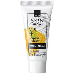 Крем-сироватка для обличчя Avon з вітаміном С та екстрактом папаї Сяйво 10 мл (49469262)