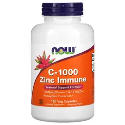 Вітамін C з Цинком для Зміцнення Імунітету C-1000 Zinc Immune - 180 вег.капсул