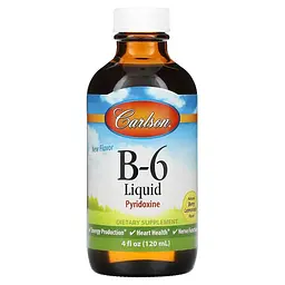 Вітаміни та мінерали Carlson Labs Vitamin B6 Liquid, 120 мл - Ягідний лимонад