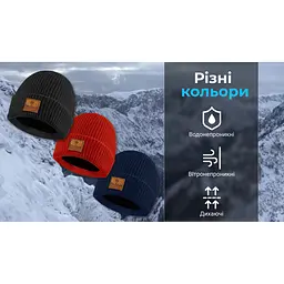 Шапка водонепроникна DexShell Watch Beanie темно-синя - мініатюра 3