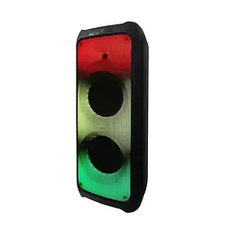 Портативна колонка ZXX-5508 Акустична система 1000Вт RGB підсвічування з 2 мікрофонами і пультом 2х8" Чорний - мініатюра 6