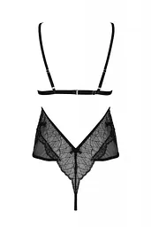 Боді Passion Amberly Body 4XL/5black асиметричний крій мереживний ліф золота нитка 4XL/5XL - мініатюра 4
