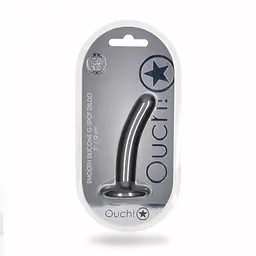 Фалоімітатор Ouch! Smooth G-Spot Dildo 5'' 12.4 см (сірий) - мініатюра 5