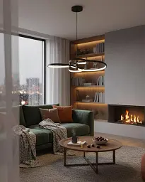 Підвісний світильник, люстра Goldlux 335982 Ribbon LED 1x37W 4000K 5700Lm IP20 чорний - мініатюра 2
