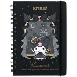 Щоденник шкільний Kite Kuromi на спіралі тверда обкладинка (HK25-438-2)