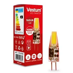 Лампочка Vestum LED COB G4 1,5W 4500K 12V (1-VS-8108) - мініатюра 2