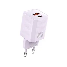 Мережевий зарядний пристрій XO L149(EU) PD30W 1USB-A+1USB-C Charger Бузковий - мініатюра 3