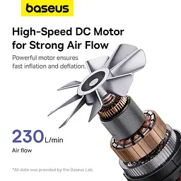 Портативний насос для матраців Baseus PocketGo Portable Air Pump Stellar White (C11157700221-00) - мініатюра 6