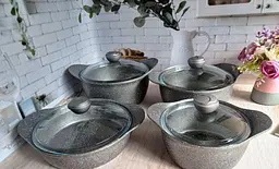 Набір посуду O.M.S. Collection 3006 Grey 8 предметів - мініатюра 2