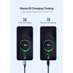 Кабель для передавання даних Ugreen USB 2.0 AM to USB-C 3A aluminum braid nickel plating 0.25 m black (60124) - мініатюра 7
