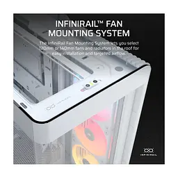 Корпус для ПК Corsair FRAME 4500X LX-R RGB Tempered Glass White (CC-9011317-WW) - мініатюра 2
